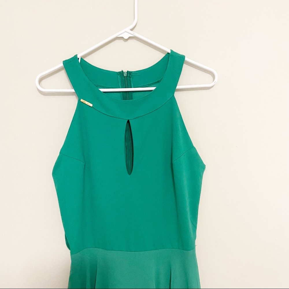 NWOT asymmetrical green dress - Picture 2 of 3